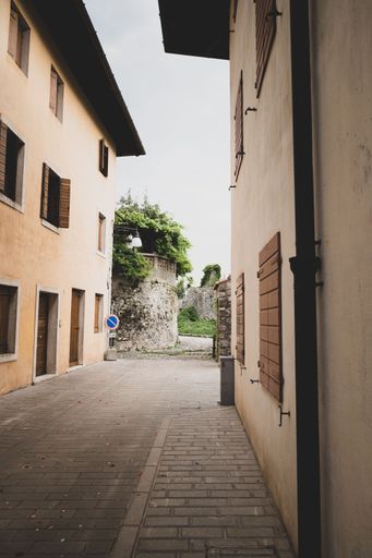 view of the village of Venzone in Udine in Friuli Venezia Giulia