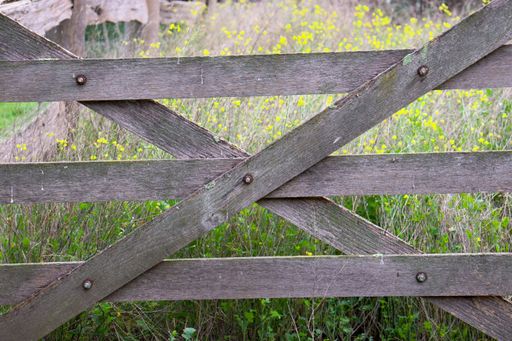 full frame of vintage timber rural gate