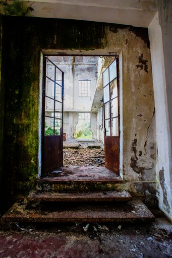 Abandoned Old Ruined Industrial Plant in Veneto Italy