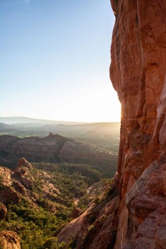 A beautiful shot of Cathedral Rock in Sedona, Arizona, United States. Vertical shot