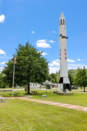 A beautiful shot of a Redstone Rocket in New Hampshire
