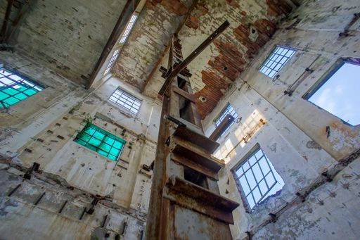 Abandoned Old Ruined Industrial Plant in Veneto Italy