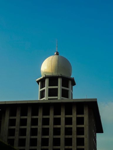 The small dome of the Istiqlal Mosque in Jakarta