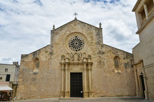 The facade of the cathedral in the historic center of Otranto