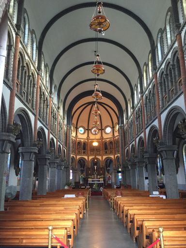 Interior view of Jeonju Jeondong Cathedral, the most beautiful catholic church in Korea