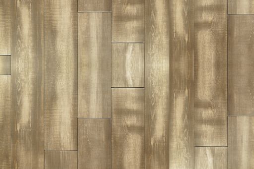 The new, brown laminate floor with patterns and lines