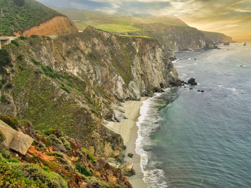 Beach Area in the coast of California. USA.