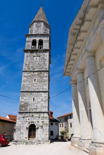 A vertical shot of the Church of Saint Cyricus and Julitta