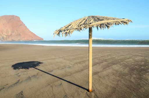 Beach Umbrella in Tenerife Canary Islands Spain Europe