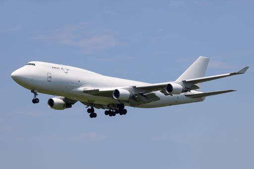 Cargo plane landing at New Jork JFK Airport.