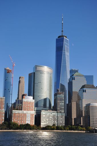 A vertical shot of (OWTC) One World Trade Center in New York