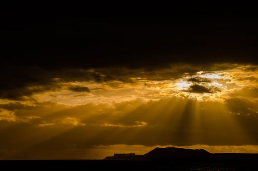 A beautiful shot of a cloudy sunset sky