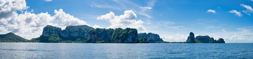A panorama of Thailand's Tropical Islands Near Phi Phi
