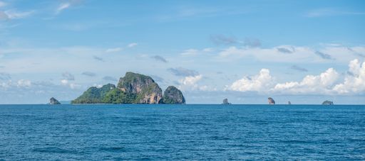 A panorama of Thailand's Tropical Islands Near Phi Phi