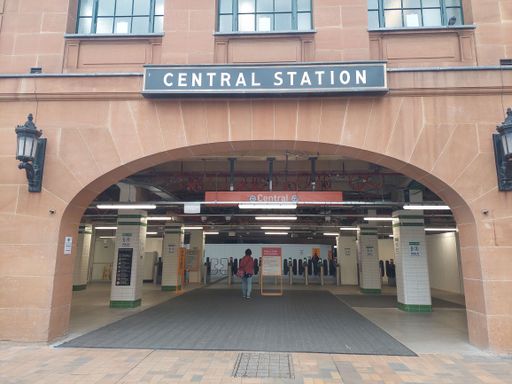 The entrance of central station in Sydney, Australia