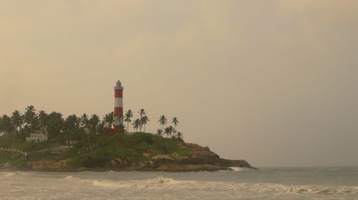 A beautiful shot of the Light House in Kovalam, Kera in the early morning
