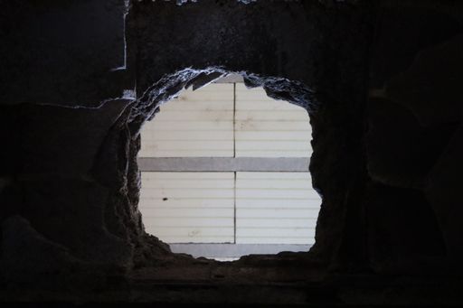 hole in the wall of a lost place