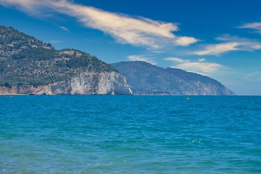 A beautiful landscape with the Gargano mountains and sea in Italy
