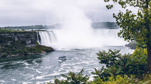 View of Niagara falls taken in Canada