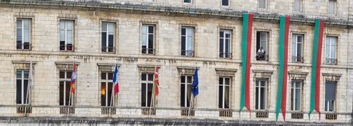 Buildings in the beautiful city of Bayonne. France. Europe.
