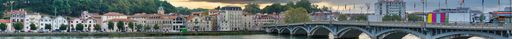 Buildings in the beautiful city of Bayonne. France. Europe.