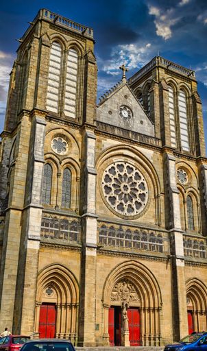 Buildings in the beautiful city of Bayonne. France. Europe.