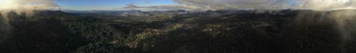 Landscape in village of El Camino de Santiago Spain. Drone Photo.