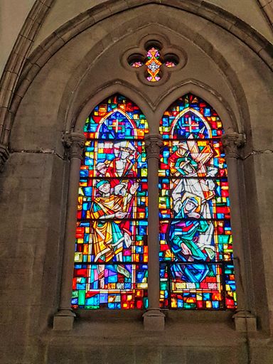 Historical Church in village of France near of Germany. Europe
