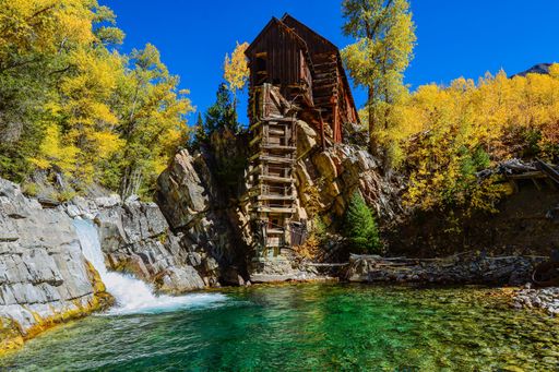 The Crystal Mill wooden powerhouse in Colorado, USA