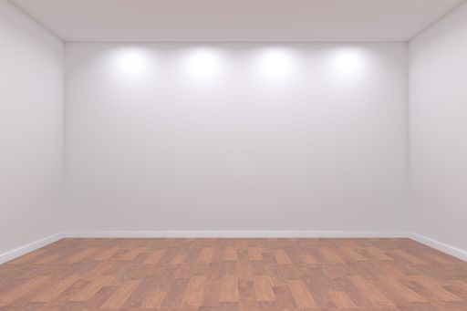 An interior view of an empty a room