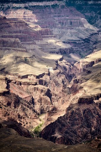 A beautiful scenery of a canyon landscape in Grand Canyon National Park, Arizona - USA
