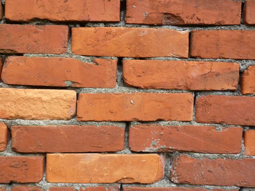 A closeup shot of a wall made of bricks