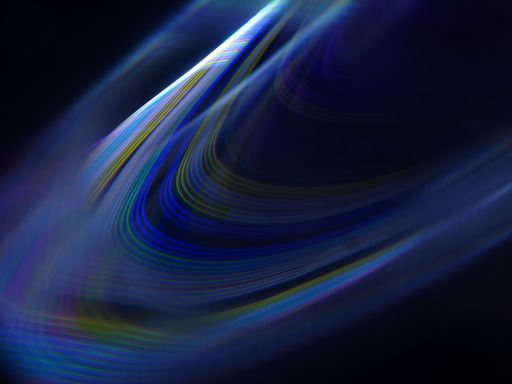 A closeup shot of movements of light, smooth light art, visual space