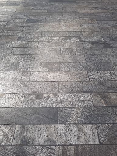 A vertical shot of the floor of the Singapore Changi Airport