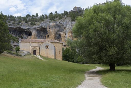The Hermitage of San Bartolome in Canyon of the Rio Lobos, Spain
