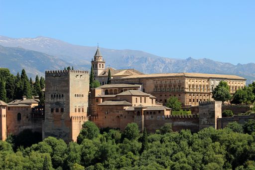 A beautiful shot of Alhambra Palace Granada, Andalusia, Spain