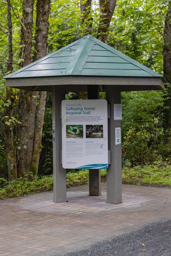 Sign at Sooke galloping goose
