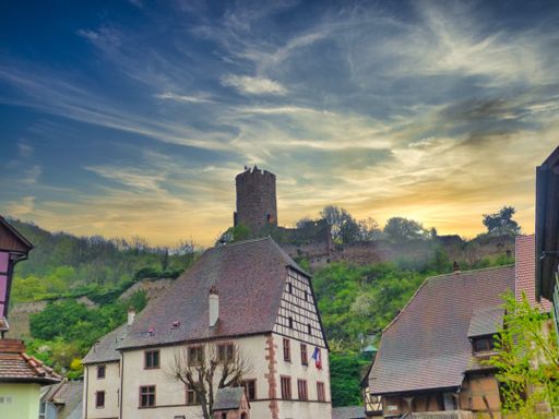 Traditional houses in Alsace. Architecture in France. Europe.