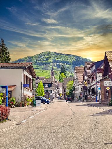 Traditional houses in Alsace. Architecture in France. Europe.