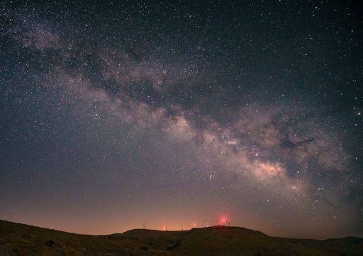 The milky way in the night sky