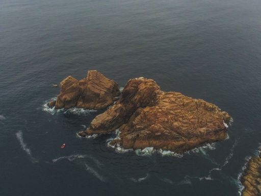 Aerial view  on rocky coast in,Spain. Europe. Drone Photo.