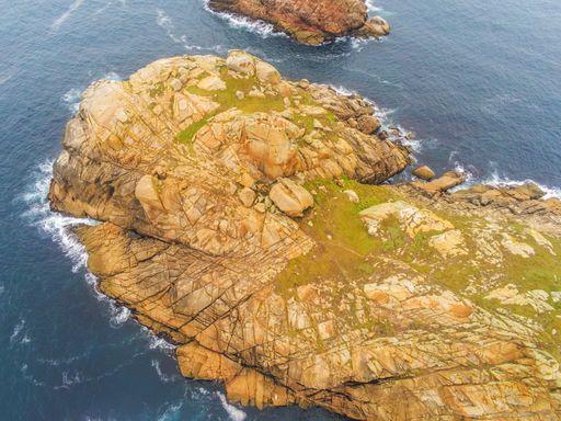 Aerial view  on rocky coast in,Spain. Europe. Drone Photo.