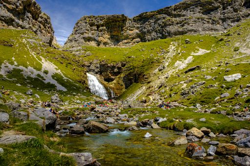 The Ordesa y Monte Perdido National Park is located in the province of Huesca in the autonomous community of Aragon, Spain.