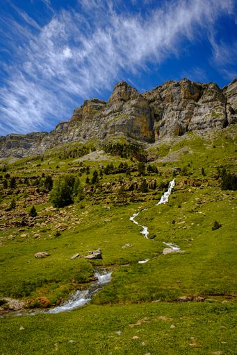 The Ordesa y Monte Perdido National Park is located in the province of Huesca in the autonomous community of Aragon, Spain.