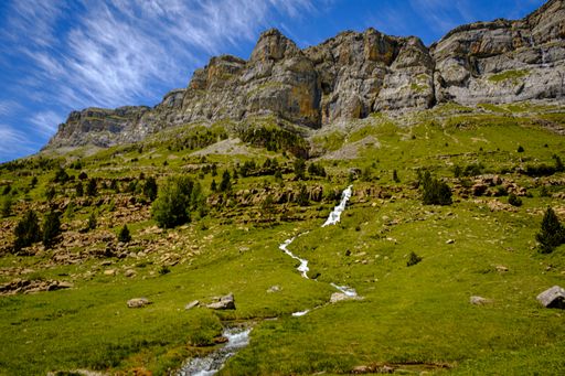 The Ordesa y Monte Perdido National Park is located in the province of Huesca in the autonomous community of Aragon, Spain.