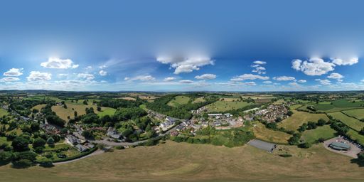 An aerial shot of Hatch Beauchamp village in Somerset