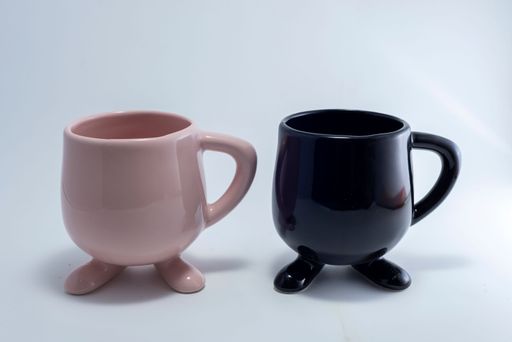 A closeup shot of beautiful cups isolated on the white background
