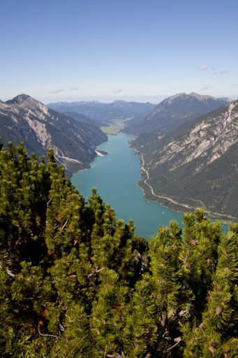 A beautiful vertical high angle view of Achensee, Austria