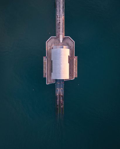 An aerial view of the mumbles lifeboat station