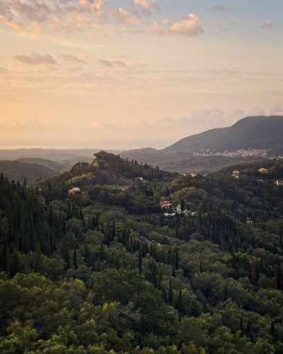 Scenic view of nature in Korfu, Greece